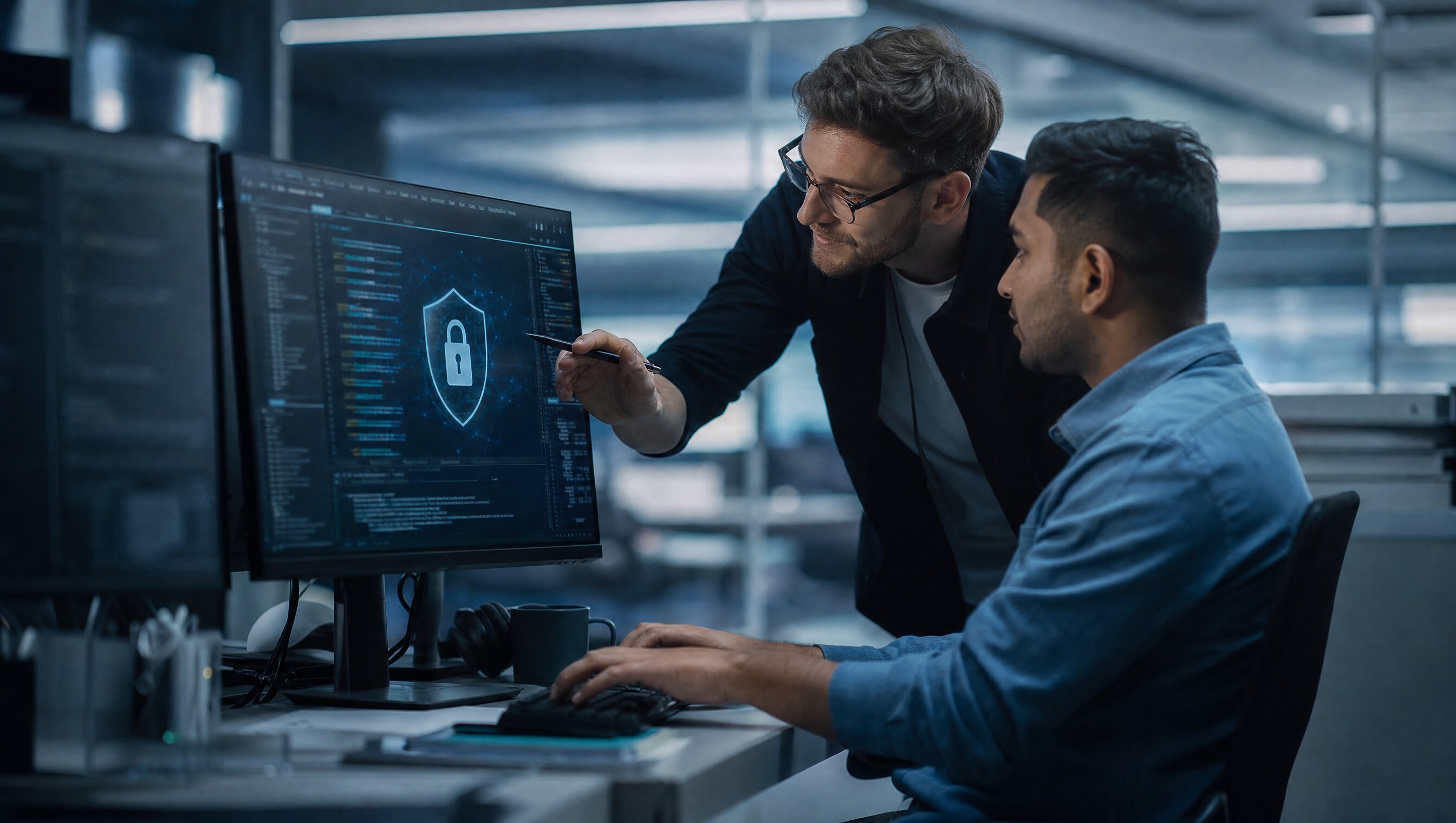 Equipo revisando la seguridad de una aplicación siguiendo estándares abiertos